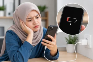 HP dicas tapi persentase baterai tidak bertambah