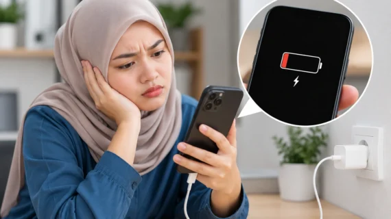 HP Dicas Tapi Persentase Baterai Tidak Bertambah 